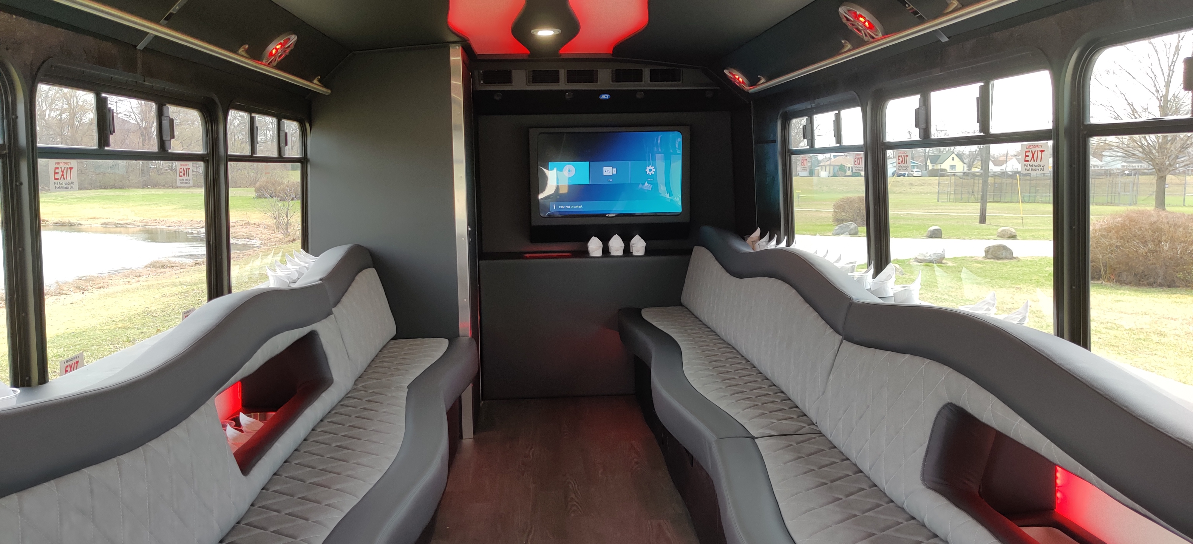 21 Passenger Luxury Limo Bus Interior