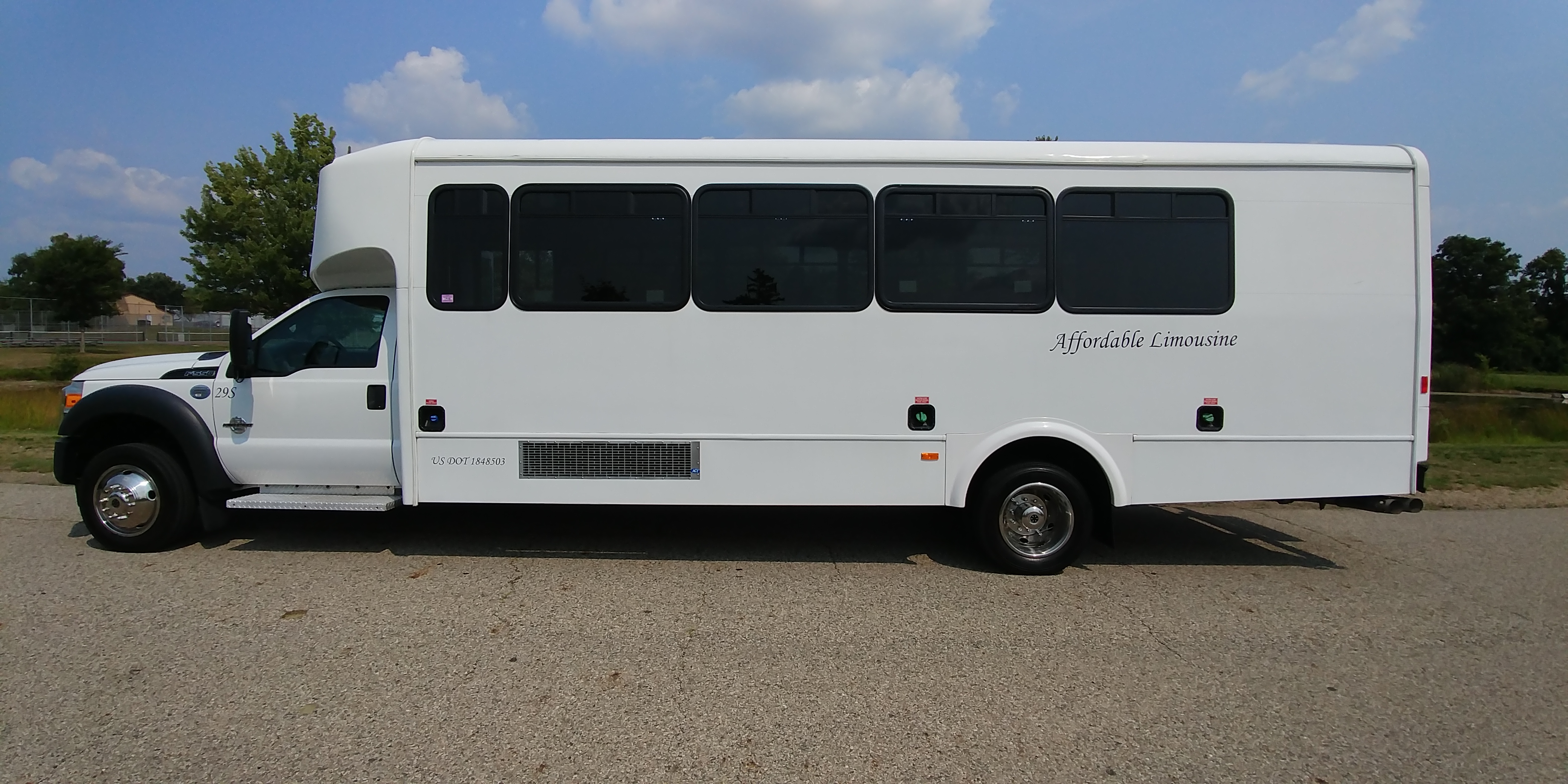 29 Passenger Executive Shuttle Bus Driver's Side