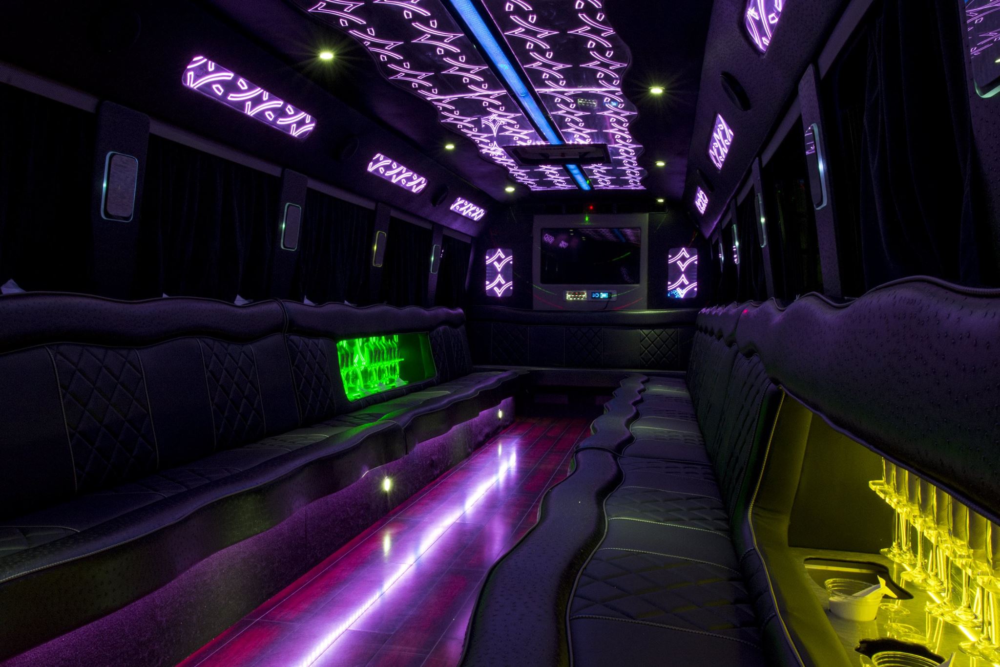 40 Passenger Luxury Limo Bus Interior 3