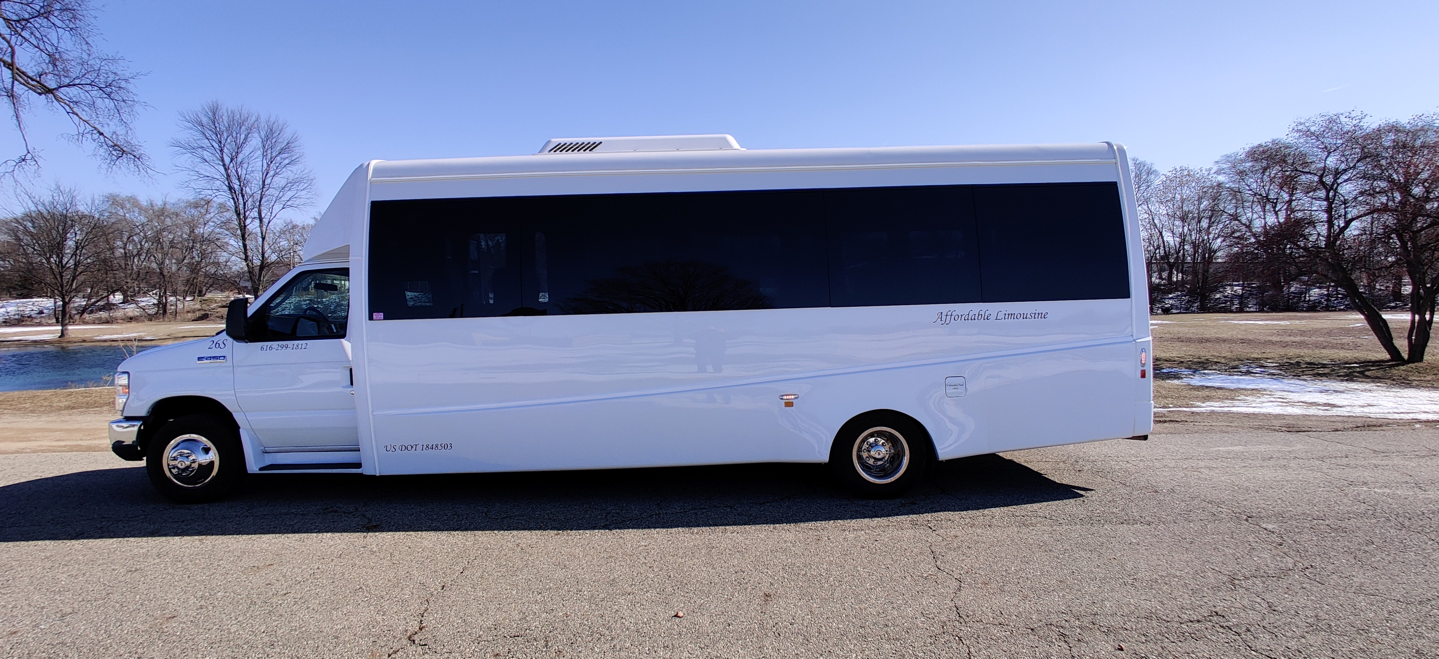 26 Passenger Executive Shuttle Bus Driver's Side