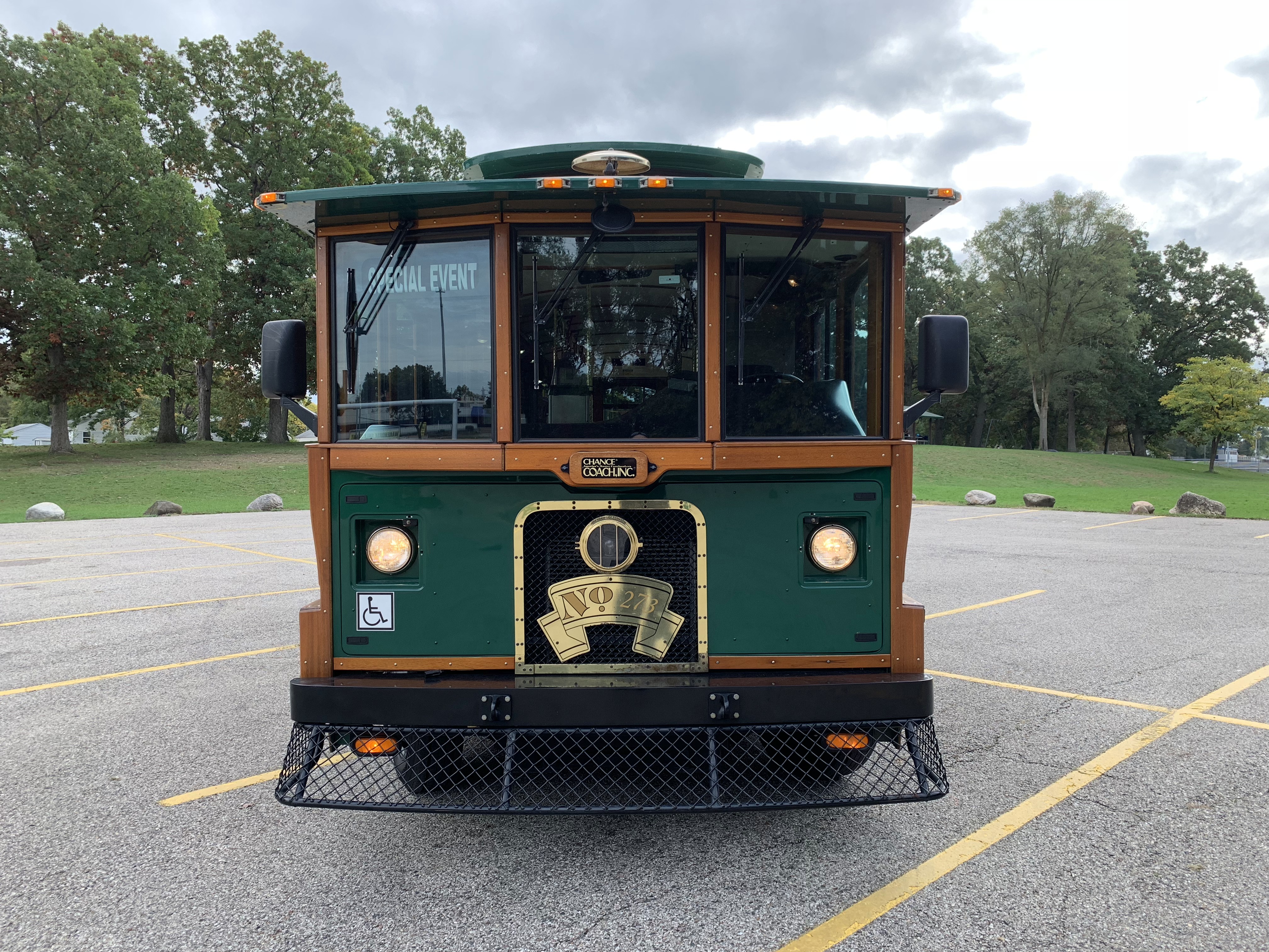 27 Passenger Trolley Front