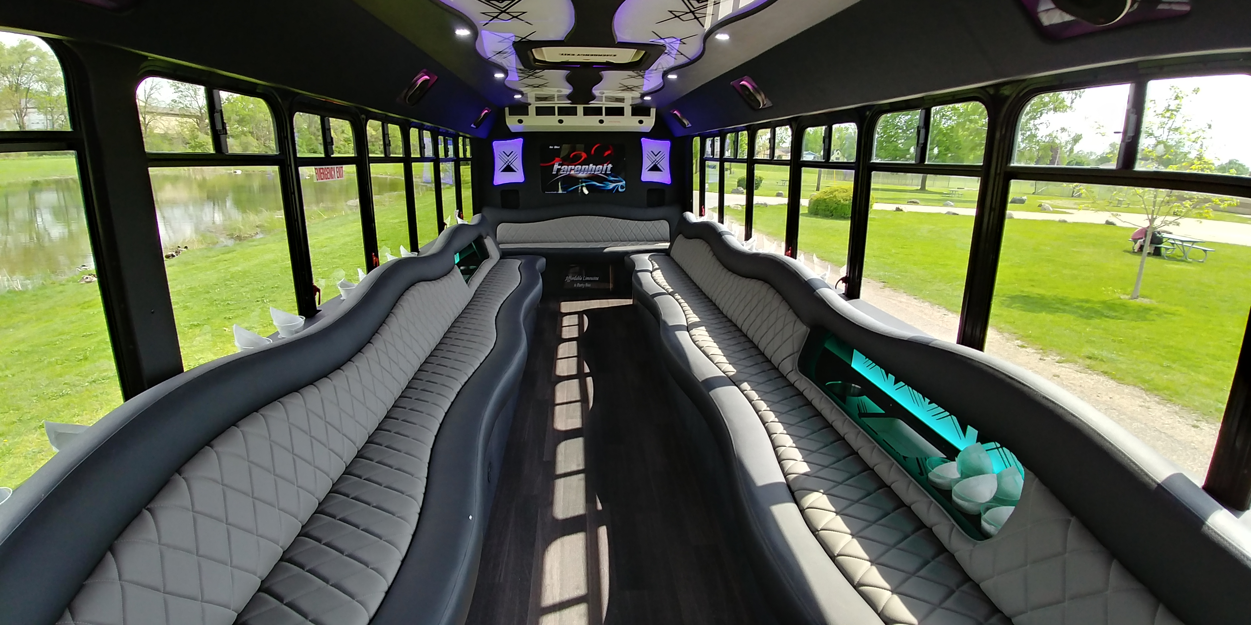 28 Passenger Luxury Limo Bus Interior 1