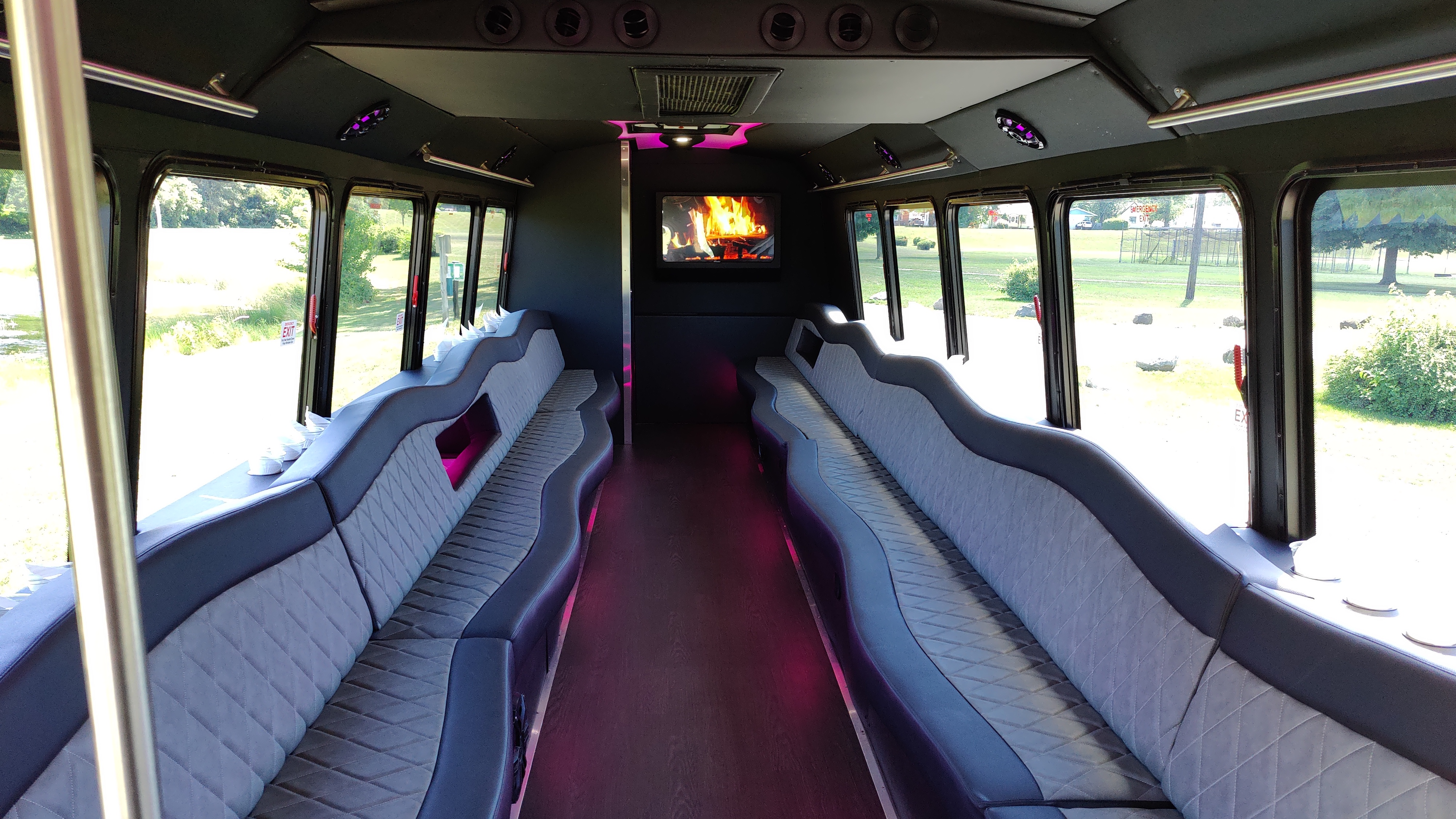 35 Passenger Luxury Limo Bus Interior