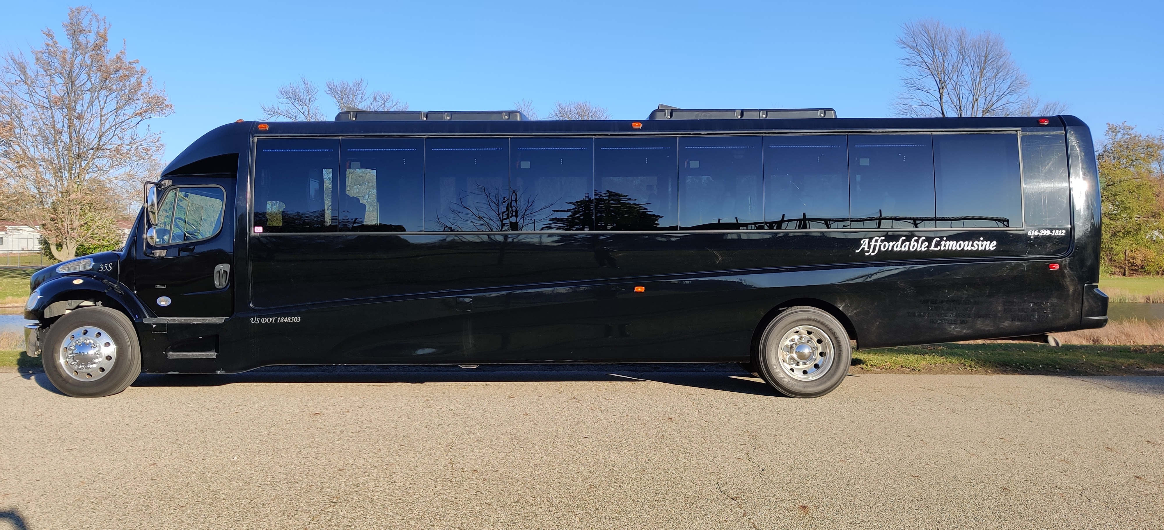 35 Passenger Executive Shuttle Bus Driver's Side