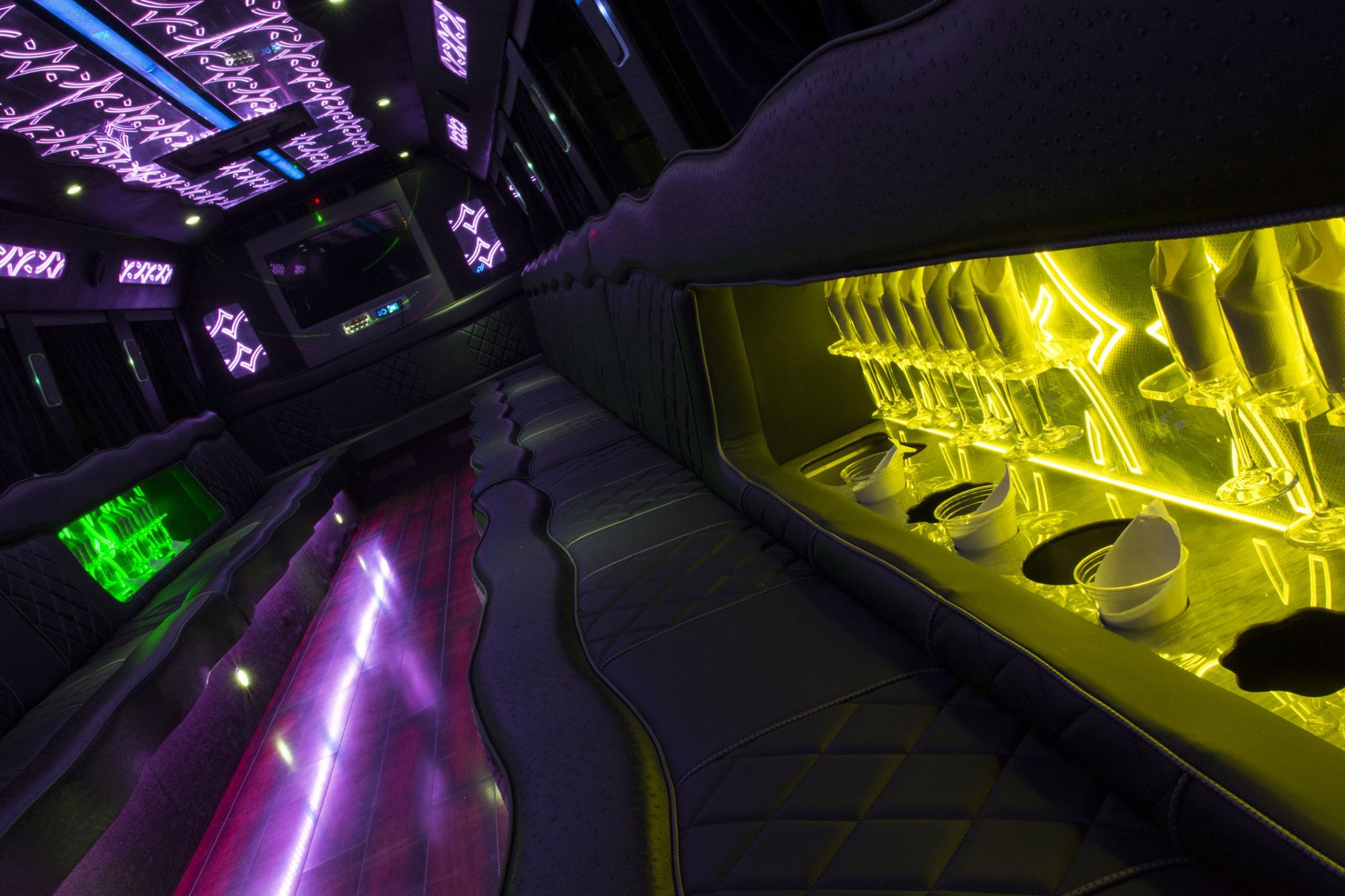 40 Passenger Luxury Limo Bus Interior 2