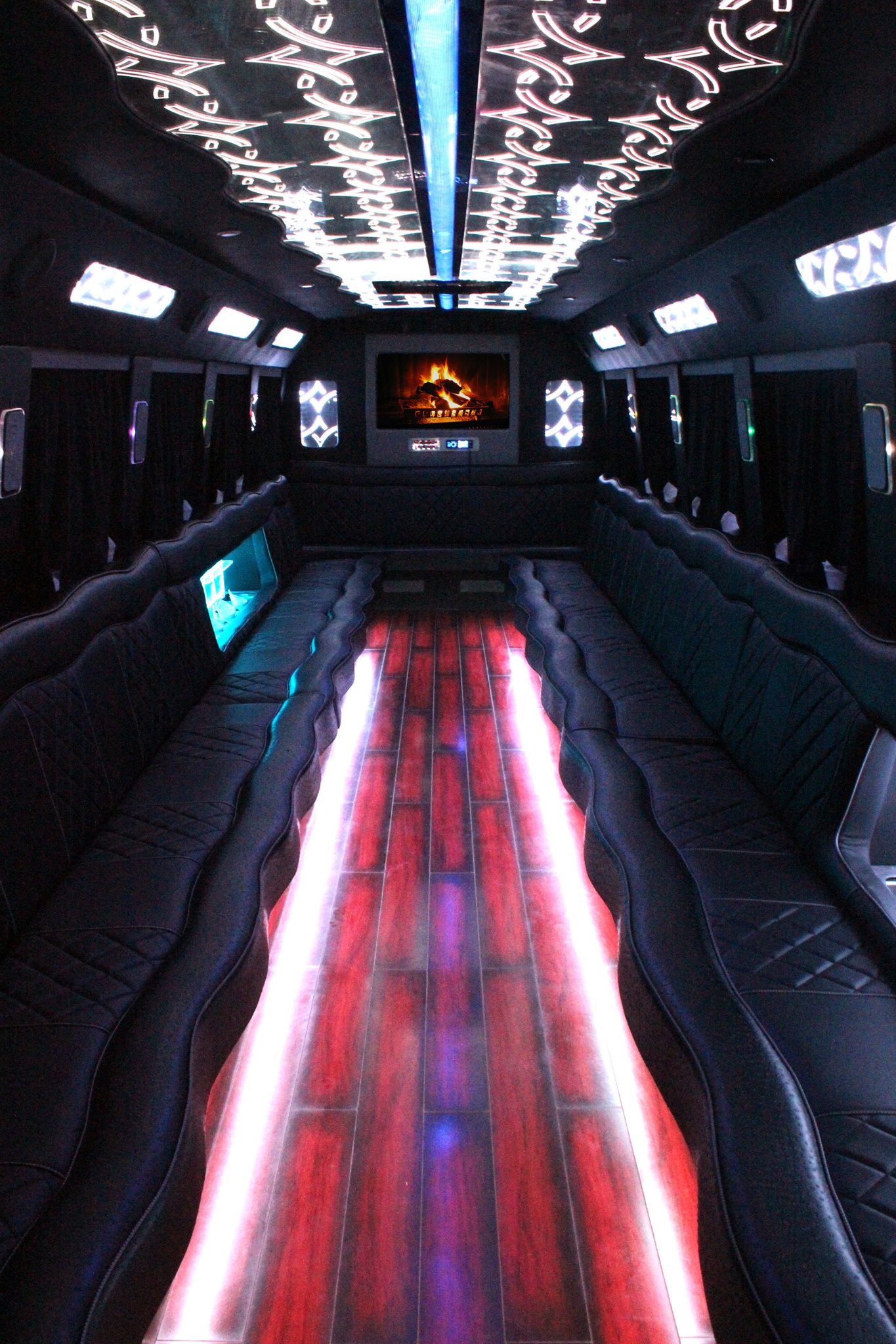 40 Passenger Luxury Limo Bus Interior 6